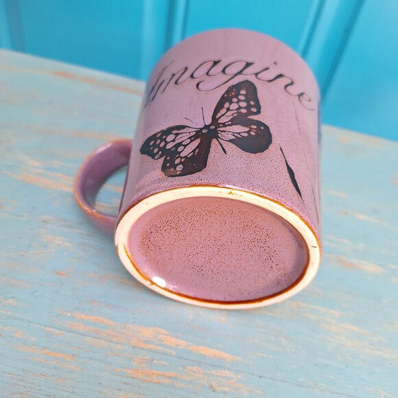Vintage Butterfly Mug Pfaltzgraff Mugs Purple Coffee Cup Decor Gifts Imagine - Picture 8 of 10